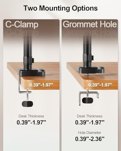MOUNT PRO Dual Monitor and Laptop Mount for Max 27" Monitors & 17" Laptop