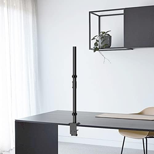 31.6" Steel Extra Tall 2-Section Monitor Arm Pole with C-Clamp/Grommet Base