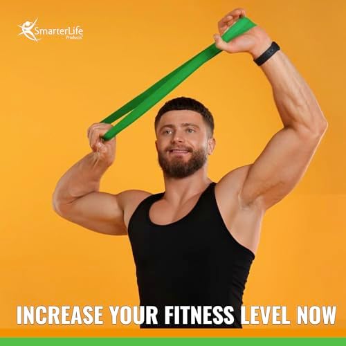 SmarterLife Resistance Bands Set of 5 Extra Wide Latex-Free Exercise Bands