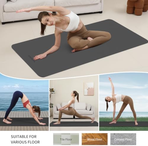 Extra Wide & Thick 8mm Yoga Mat, 72"x31.5"
