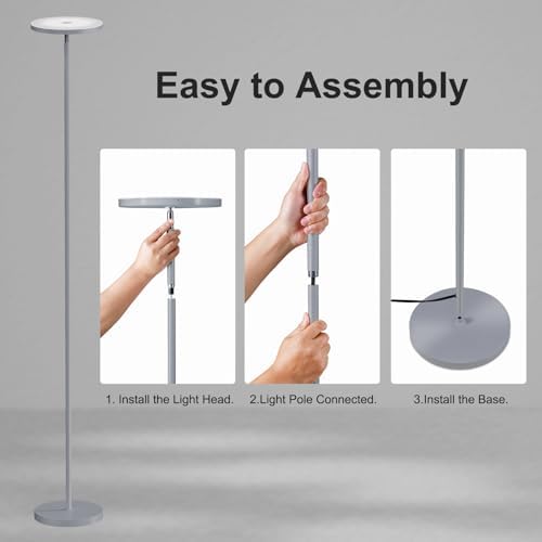 SUNMORY Floor Lamps for Living Room,LED Standing Lamp with Remote Control