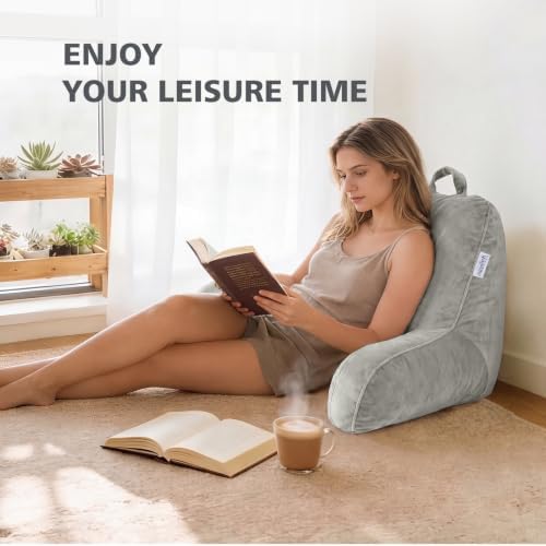 Memory Foam Reading Pillow for Sitting in Bed, Standard,Sage Green