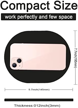 Small Mouse pad, Portable, Waterproof Non-Slip Rubber Bottom, Suitable for Wireless Mouse, Laptop Keyboard Tray for Both Men and Women, Office Travel Black 5.5x7.5in