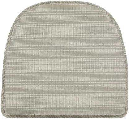 Klear Vu Raindrop The Gripper Non Slip Chair Cushions, Soft & Comfortable Seat Pad, Sitting Pillow for Kitchen, Dining or Office, 4 Count (Pack of 1), Boardwalk Stripe