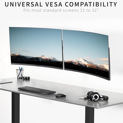 VIVO White Dual Monitor Wall Mount for 21-32 in Screens, MOUNT-TS32W