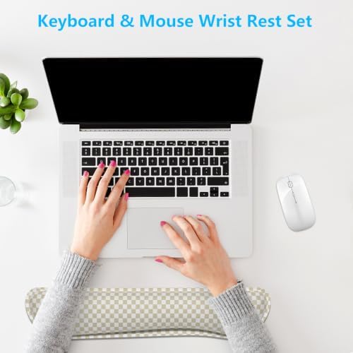 Dapesuom Keyboard Wrist Rest, Memory Foam, Ergonomic, Gaming,Sand