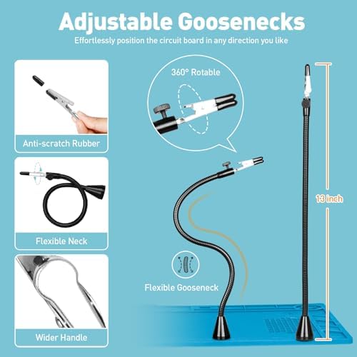 Helping Hands Soldering Station, 10X Magnifying Glass with Light