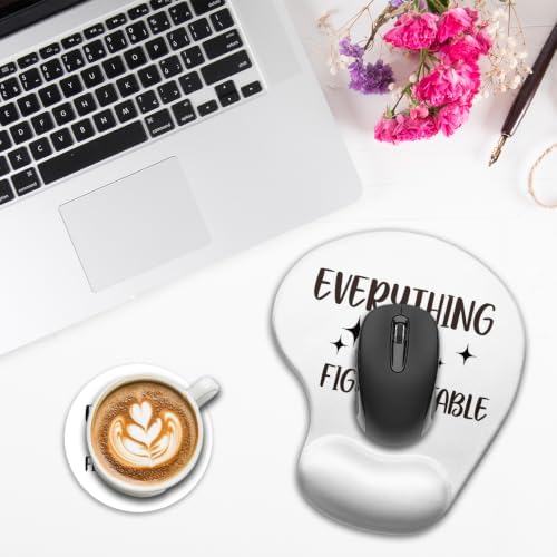 iRudyard 2Pcs Rubber Coasters Mouse Pad Wrist Support Pu Anti Slip Stains