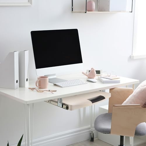 Desk Keyboard Tray Drawer with Slide Out Ergonomic Design
