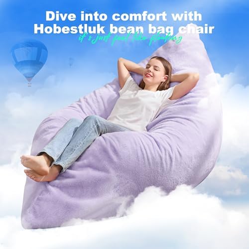 Hobestluk Adult Bean Bag Chair 3 in 1 Convertible Large Bean Bag Sofa