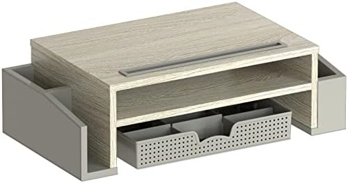 Simple Houseware Desk Monitor Stand Riser w/ Adjustable Tray, Maple