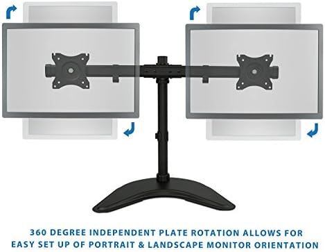 Mount-It! Free Standing Dual Monitor Stand, 19-27" Screens