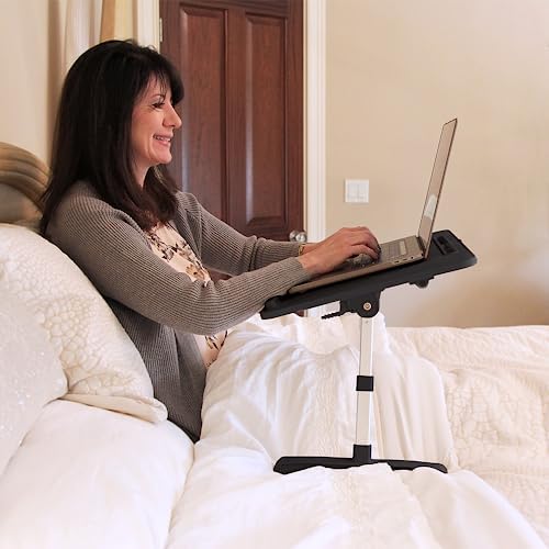 Limitless TotalDesk Portable Modern Workstation and Lap Desk with Adjustable Height & Tilt (Charcoal)