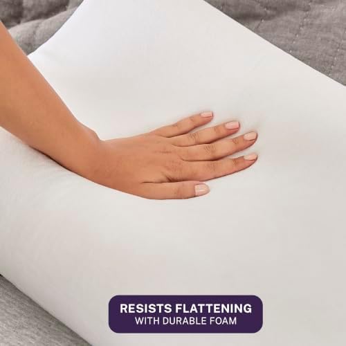 Sleep Innovations Memory Foam Contour Pillow, Queen Size, Head, Neck, and Shoulder Alignment, Side and Back Sleepers, Medium Support