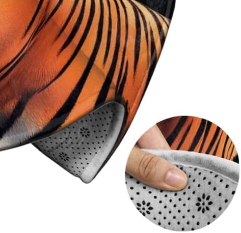 Large Home Decor Mat, Soft Round Yoga Carpet, Non Slip Machine Washable Home Office Circle Rug Animal Print Tigers