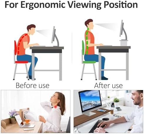 Monitor Stand Riser,Wood & Acrylic Computer Monitor Stand with LED Strip Light,Desk Accessories Desktop Organizer Stand for Computer,Laptop,Printer,PC & TV Screen