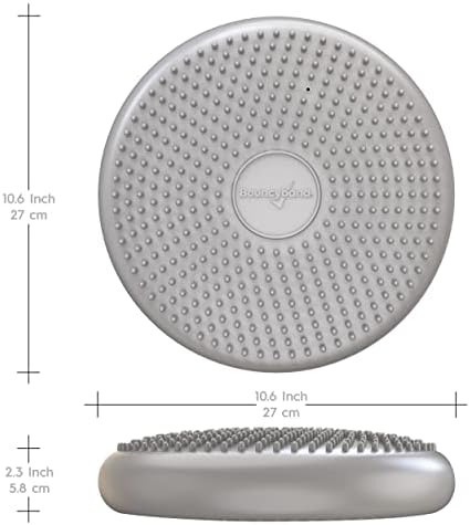 BouncyBand Wiggle Seat, Silver, 1-Pack – Small 10.75” D x 2.5” H