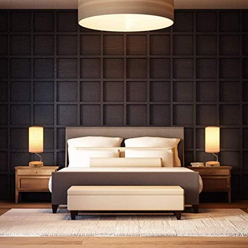 Smart Bedside Table Lamp Set of 2 with Wireless Charger & USB Port - Touch Control LED Desk Lamp for Bedroom, Dimmable Wooden Nightstand Lamp with Fabric Shade for Living Room, Kid's Room,(Cream)