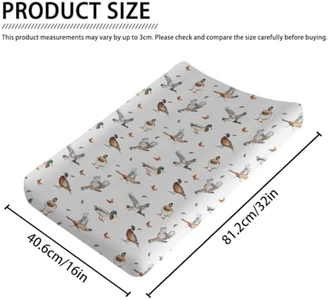 Ducks Birds Animals Butterflies Leaves Baby Changing Pad Cover, Unisex Duck Nursery Diaper Changing Table Pad Mat Sheet for Boys Girls-16x32