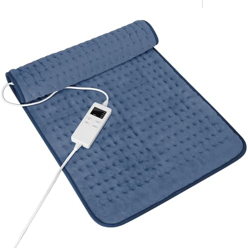 Heating Pad, Electric Heating Pads for Pain Relief and Cramps, 6 Heating Setting, Auto-Off, Machine Washable, Moist Dry Heat Options,Gifts for Women, Men, Older