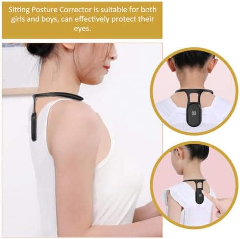 LALAFINA Hanging Neck Posture Corrector with Sensor, Convenient Posture Training Tool with Large Space for Arm Movement, Abs and Silicone Material, for School Students