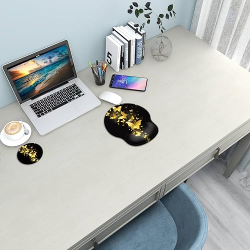 Ergonomic Mouse Pad with Wrist Rest Support,Gel Mouse Pads for Desk