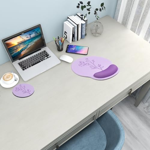 Ergonomic Mouse Pad with Wrist Rest Support,Gel Mouse Pads for Desk
