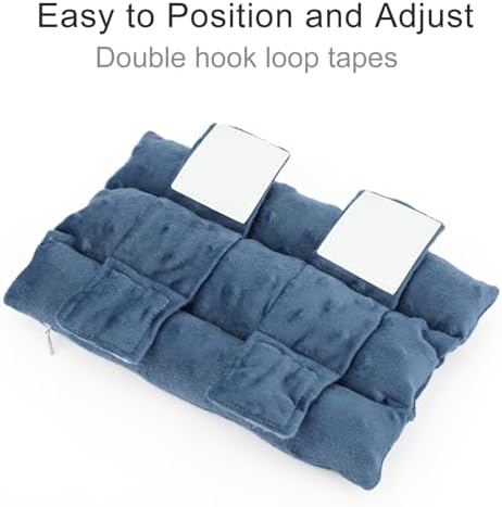 Upgrade Neck Pad Strap Cushion Pillow for Arm Sling Comfort Shoulder Support Pad Rotator Cuff Replacemet Surgery Elbow Brace Carry Padded Cover Broken Wrist Hand Injury Cast, Minky Dot Denim Blue