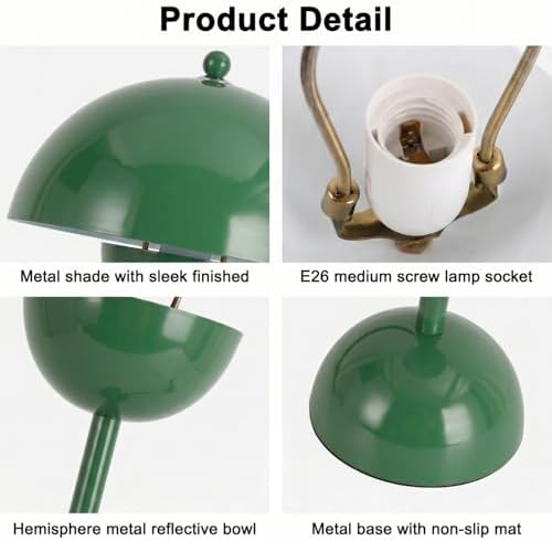 Creative Mid-Century Modern Bud Table Lamp for Home&Office, Hunter Green