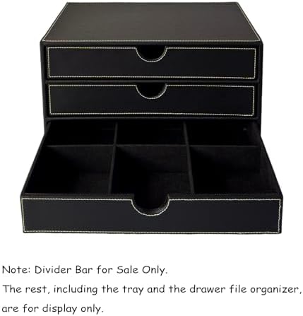 UnionBasic Divider Bar, Divider Strip for 3-Drawer File Organizer, Black - The Accessory of Dividing Bar Only, 3-Drawer File Organizer NOT Included