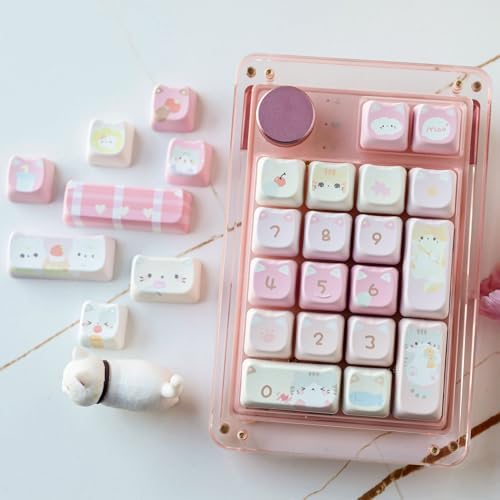 MechLands Feker Alice98 Ergonomic 98 Keys Custom Mechanical Keyboard with KiiBoom x Maorbeng Meow Meow Squad Keycaps Set
