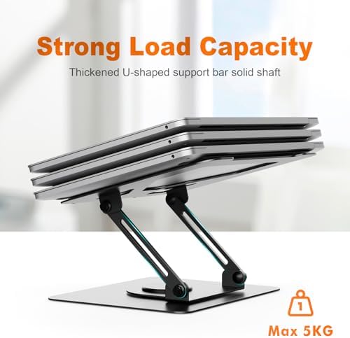 GRIFEMA Laptop Stand for Desk, 360 Swivel Adjustable Height Laptop Stand