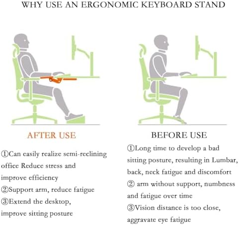 Keyboard Tray Under Desk Adjustable Height with Ergonomic Wrist Rest Pad, Ergonomic Keyboard Drawer, Swivels 360° with Adjustable Height and ±15° Tilt/Brown/Corner Slide Type, Black