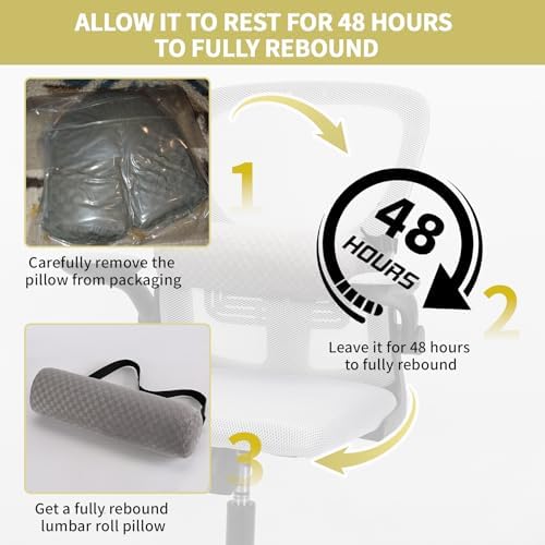 Lumbar Roll Pillow for Lower Back Support, Foam Cushion,Pink, 15 * 4.3''