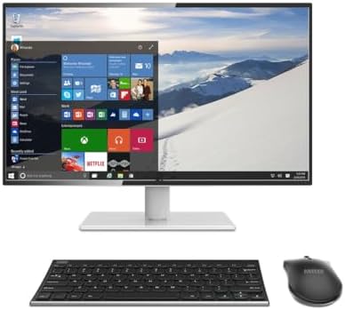 Arteck 2.4G Wireless Keyboard and Mouse Combo Ultra Compact Slim Stainless Keyboard and Ergonomic Mouse for Computer/Desktop/PC/Laptop and Windows 10/8/7 Build in Rechargeable Battery