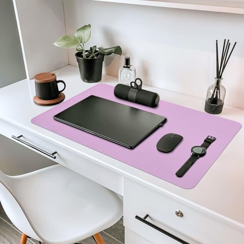 Leather Desk Pad Mat, Purple Desk Mat, 23.6" x 13.7"