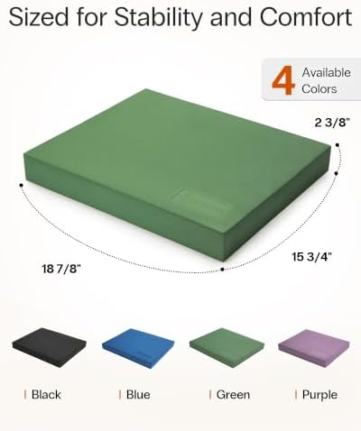 StrongTek Foam Balance Pad, Extra-Wide 19 x 15.8 x 2.4 in, Non-Slip TPE