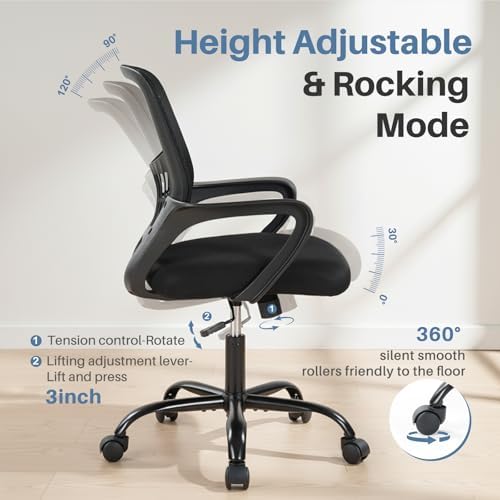 DUMOS Home Office Chair, Lumbar Support Computer Desk Chair