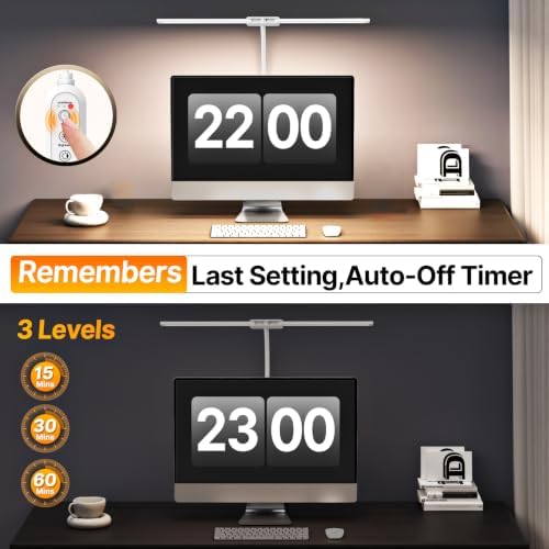 Syrinx LED Desk Lamp for Home Office, 18W 2000LM Dimmable Light, White