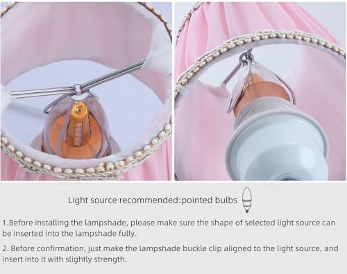 Fuloon Chandelier Lamp Shades, Clip on Small Sconce Lamp Shades, Suit for Candelabra Bulbs in Modern/European/French Country/Farmhouse Decoration, 3.5x4.3x4.9 in(6 Pack, Chiffon Pink)