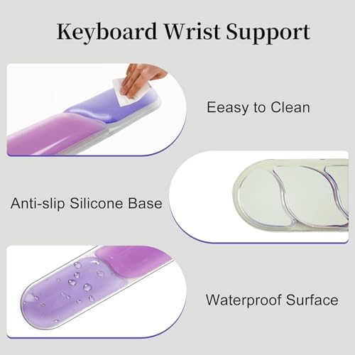 Gel Wrist Rest for Mouse and Keyboard,Ergonomic Computer Pad for Typing