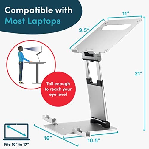Lifelong 20" Tall Adjustable Laptop Stand with Phone & Tablet Holder
