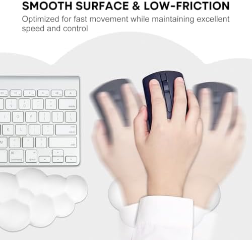 JIKIOU Ergonomic Keyboard Wrist Rest &Large Mouse Pad&Mouse Wrist & Cup Pad
