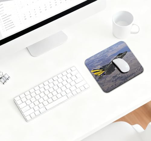 9.5x7.9 Inch Office/Gaming Mouse Pad, U.S. Navy Fighter Jet F-35 in Flight Patriotic Military Theme (Military Lockheed Martin F-35 Lightning II) Cute Anti-Slip Mat for Desk