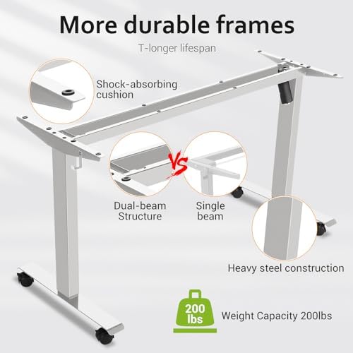 farexon Electric Standing Desk Adjustable Height, 71 x 28in Sit Stand up Desk with Outlets, Mouse Pad,Wheels,3 USB Ports & 3 Power Outlets, Casters, Hooks,4 Memory Preset Heights Home Office,Oak