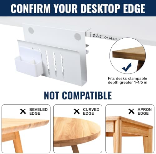 Desk Side Storage, Under Desk Hanging Desk Accessories