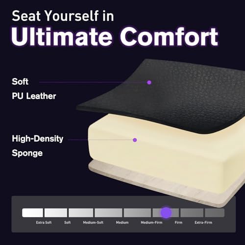 Gaming Chair with Footrest, Computer Chair with Adjustable Headrest