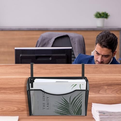 Tenceur 3 Pcs Wall File Holder Hanging, 13.19 x 12.2 x 3.07 Inch, Black