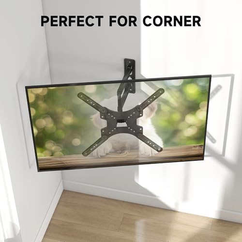 Full Motion TV Wall Mount for Most 26-60 Inch Flat Curved TVs, Wall Mount TV Bracket with Swivel Articulating Extension Tilt Arm, Support up to 77lbs, Max VESA 400x400mm(MAP3SE)
