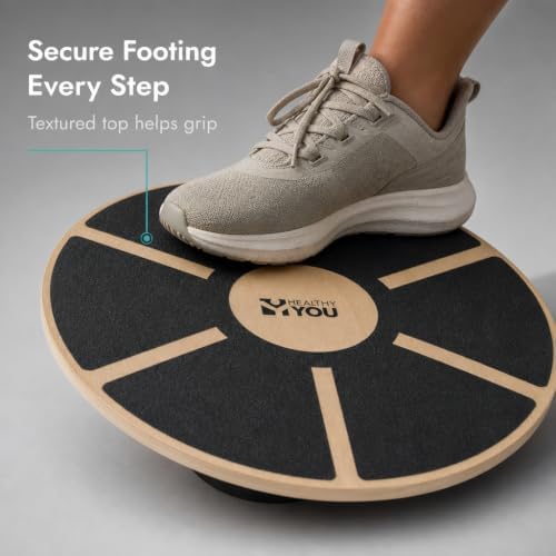 Wooden Wobble Balance Board for Physical Therapy and Core Training
